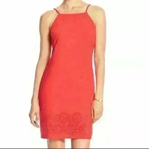 NWT Banana Republic Blood Orange Lazer Cut Hem Cocktail Dress